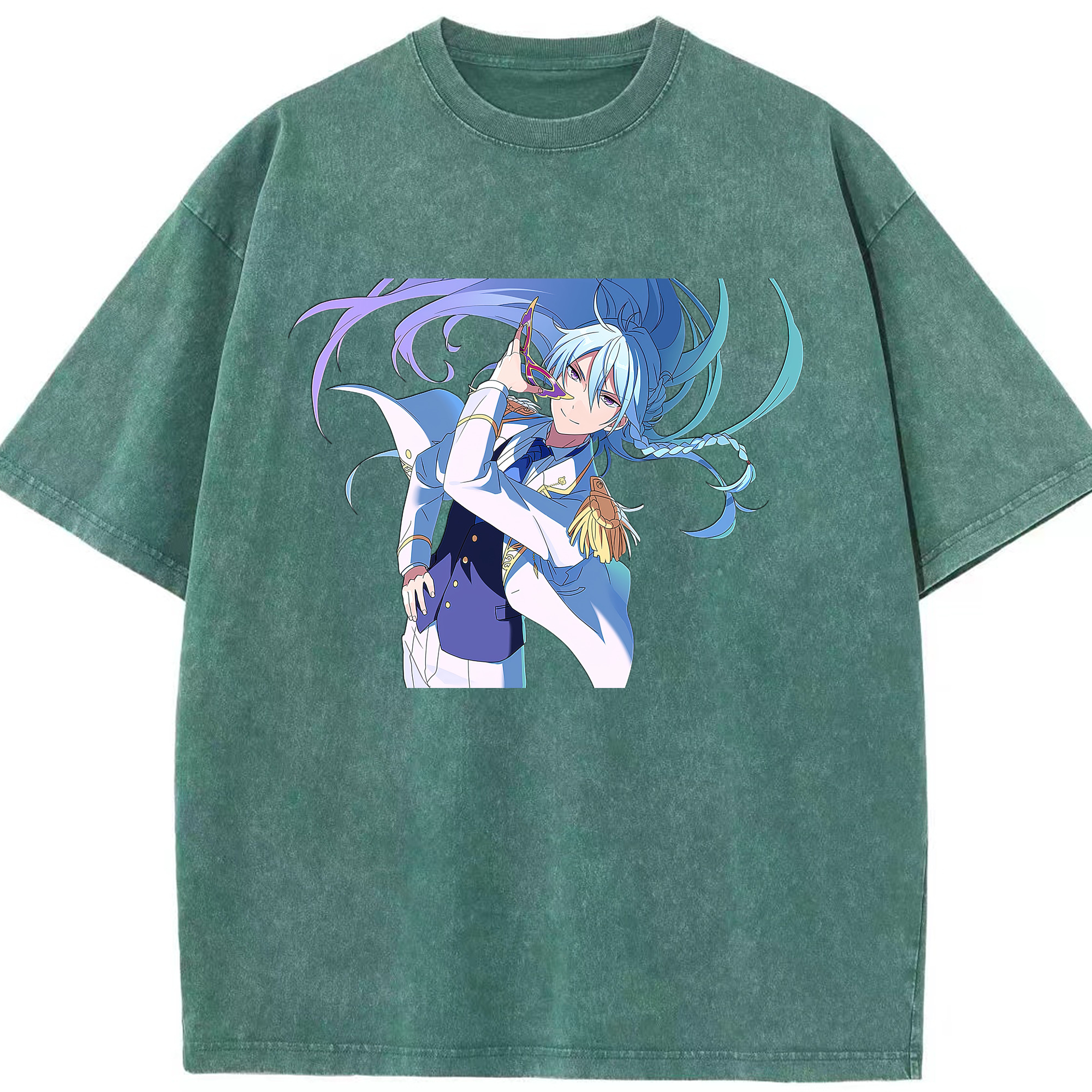 （画像用） あんさんぶるスターズ! Ensemble Stars 綿100% ヴィンテージ風 半袖Tシャツ（フロントプリント）